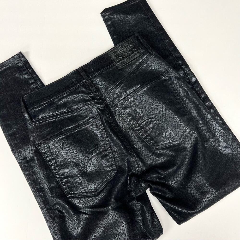 Levi’s Foil Black Snakeskin Super Skinny Jean